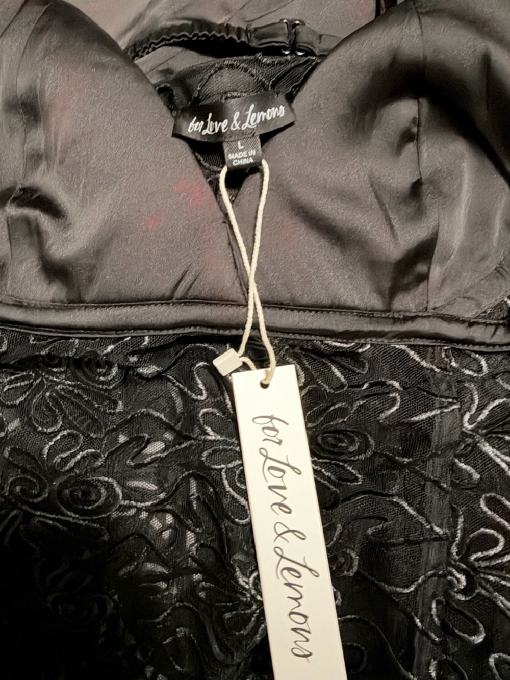NWT authentic For Love &Lemons lingerie set size Large